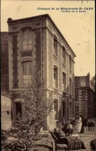 Ak Caen Calvados, Clinique de la Misericorde, Pavillon sur le Jardin