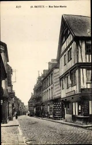 Ak Bayeux Calvados, Rue Saint Martin