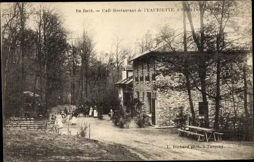 Ak Saint Leu la Foret Val d'Oise, Café Restaurant de l'Eauriette