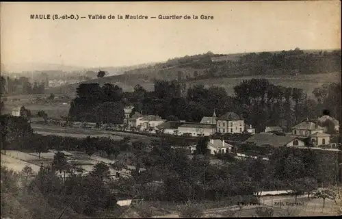Ak Maule Yvelines, Vallée de la Mauldre, Quartier de la Gare