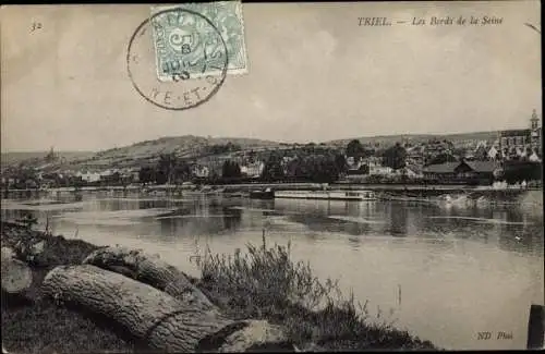 Ak Triel sur Seine Yvelines, Les Bords de la Seine