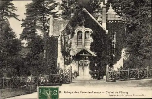 Ak Cernay la Ville Yvelines, Abbaye des Vaulx de Cernay, Chalet de l'Etang