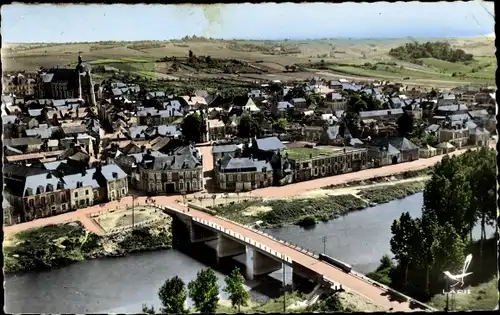 Ak Rochefort sur Loire Maine et Loire, Le Pont du Louet et vue sur Rochefort