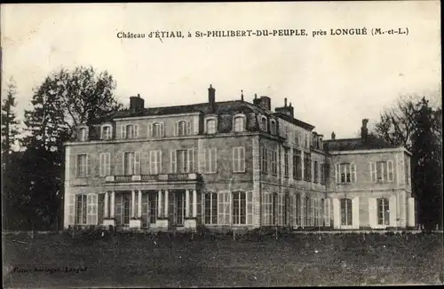 Ak Longué Jumelles Maine et Loire, Chateau d'Etiau a St. Philibert du Peuple