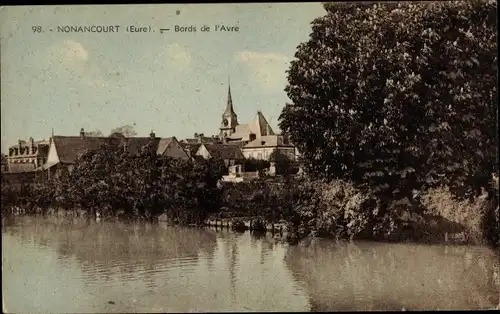 Ak Nonancourt Eure, Bords de l'Avre