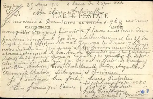 Ak Beaugency Loiret, Grand Mail, Ecol Superieure de Filles