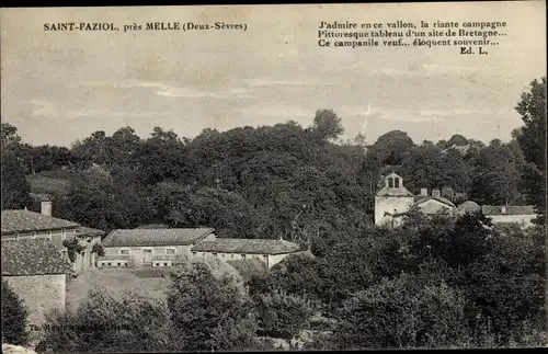 Ak Saint-Faziol Deux Sèvres, Vue generale