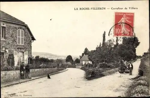 Ak La Roche Villebon Essonne, Carrefour de Villiers