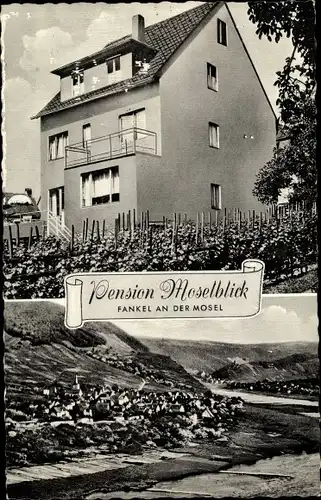 Ak Fankel an der Mosel, Pension Moselblick, Gesamtansicht