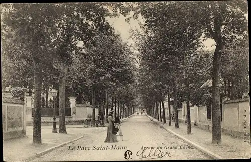 Ak Le Parc de Saint Maur Val de Marne, Avenue du Grand Chene