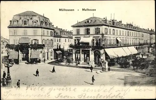 Ak Mulhouse Mülhausen Elsass Haut Rhin, Cafe Moll