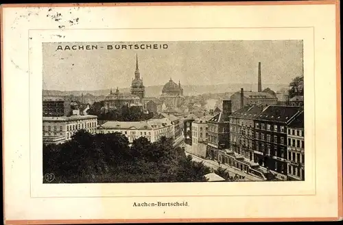 Ak Burtscheid Aachen Nordrhein Westfalen, Panorama vom Ort