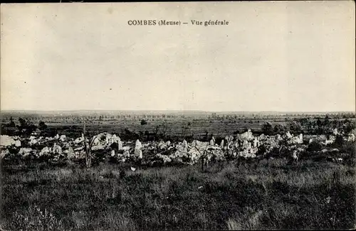 Ak Combes Lothringen Meuse, Vue générale