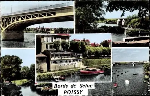 Ak Poissy Yvelines, Bords de Seine