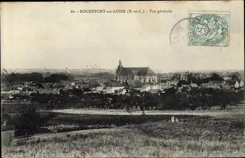 Ak Rochefort sur Loire Maine et Loire, Vue generale