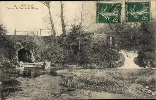 Ak Rouvray Eure, Vue sur la Vanne de l'Etang