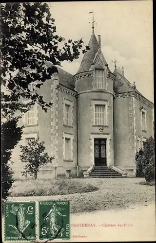 Ak Parthenay Deux Sèvres, Chateau des Plans