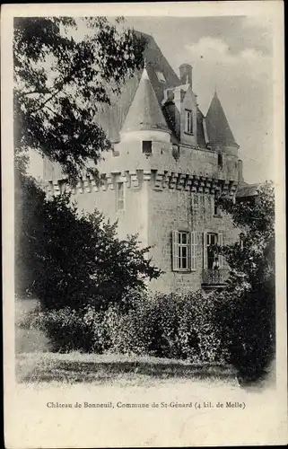 Ak Saint Génard Deux Sèvres, Chateau de Bonneuil