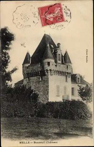 Ak Melle Deux Sèvres, Chateau Bonneuil
