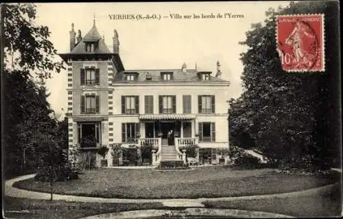 Ak Yerres Essonne, Villa sur les bords de l'Yerres