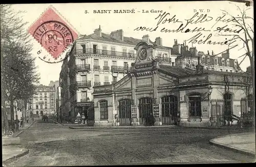 Ak Saint Mandé Val de Marne, Gare