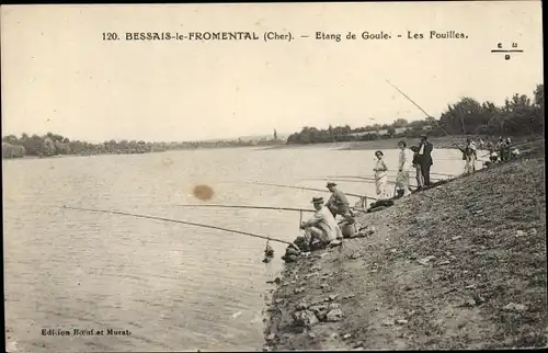 Ak Bessais le Fromental Cher, Etang de Goule, Les Fouilles, peche a ligne