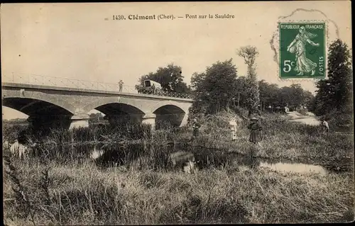 Ak Clemont Cher, Pont sur la Sauldre