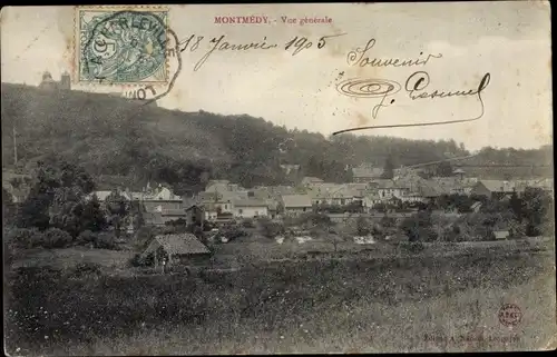 Ak Montmédy Lothringen Meuse, Vue générale