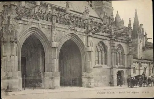 Ak Poissy Yvelines, Portail de l'Eglise