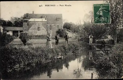 Ak Perthes Seine et Marne, Petit Moulin