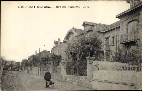 Ak Rosny sous Bois Seine Saint Denis, Rue des Louvettes