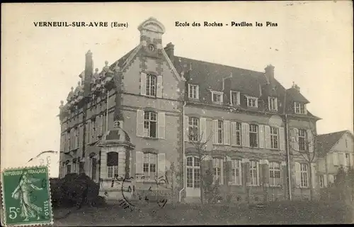 Ak Verneuil Eure, Ecole des Roches