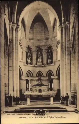 Ak Verneuil Eure, Maitre Autel de l'Eglise Notre Dame