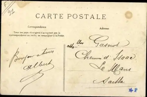 Ak Chamarande Essonne, Gare, arrivée d'un train