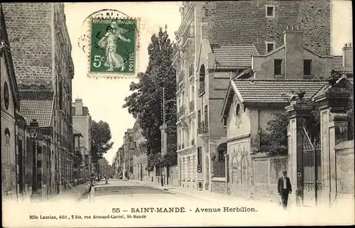 Ak Saint Mandé Val de Marne, Avenue Herbillon
