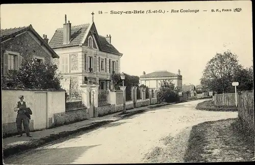 Ak Sucy en Brie Val de Marne, Rue Coulonge