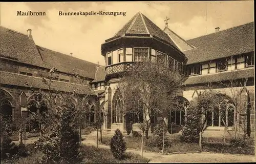 Ak Maulbronn im Schwarzwald, Kloster, Brunnenkapelle, Kreuzgang