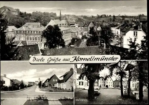 Ak Kornelimünster Aachen in Nordrhein Westfalen, In der Lohn, Marktplatz, Blick auf den Ort