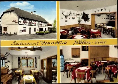 Ak Höfen Monschau Montjoie in der Eifel, Restaurant Vennblick, Manfred Buch, Hauptstraße 24, Geweihe