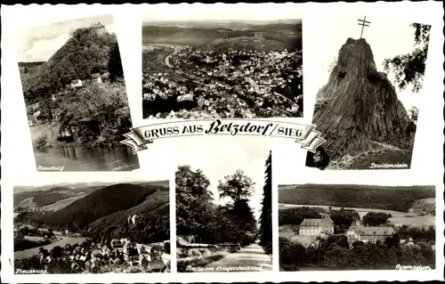 Ak Freusdorf Betzdorf im Westerwald, Druidenstein, Gymnasium, Ortspartien