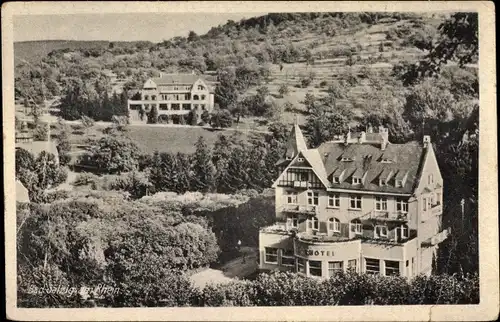 Ak Bad Salzig Boppard in Rheinland Pfalz, Hotel mit Umgebung