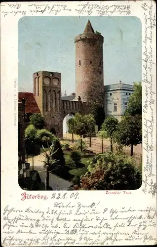 Ak Jüterbog im Kreis Teltow Fläming, Zinnaer Tor