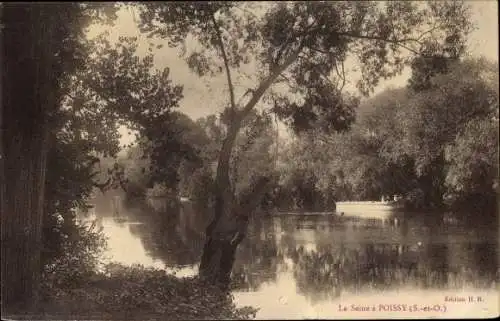 Ak Poissy Yvelines, La Seine