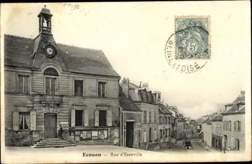 Ak Ecouen Val d’Oise, Rue d'Ezanville