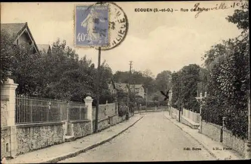 Ak Ecouen Val d’Oise, Rue de paris