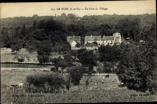 Ak Le Ruel Haravilliers Val d’Oise, Un Coin du Village