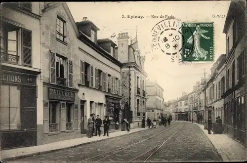 Ak Epinay sur Seine Seine Saint Denis, Rue de Paris