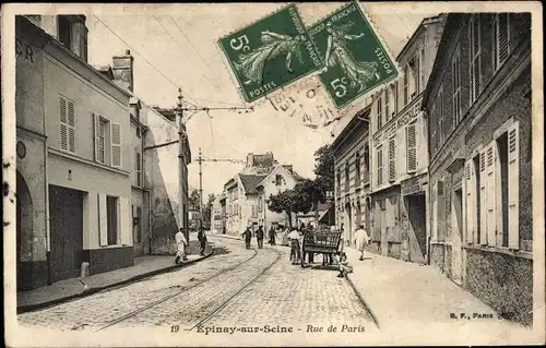 Ak Epinay sur Seine Seine Saint Denis, Rue de Paris