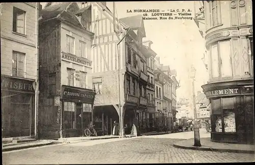 Ak Louviers Eure, Rue du Neubourg