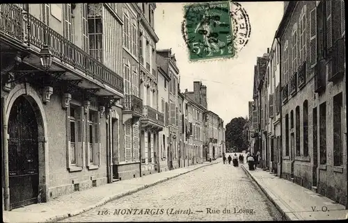 Ak Montargis Loiret, Rue du Loing